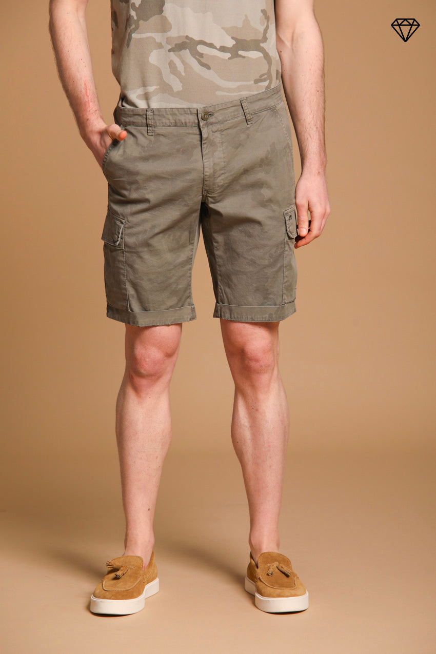 Chile bermuda cargo homme en coton imprimé camouflage slim fit ①