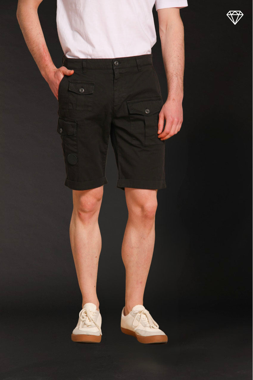 George Coolpocket Bermuda cargo hombre en satén stretch logo edition carrot fit ①