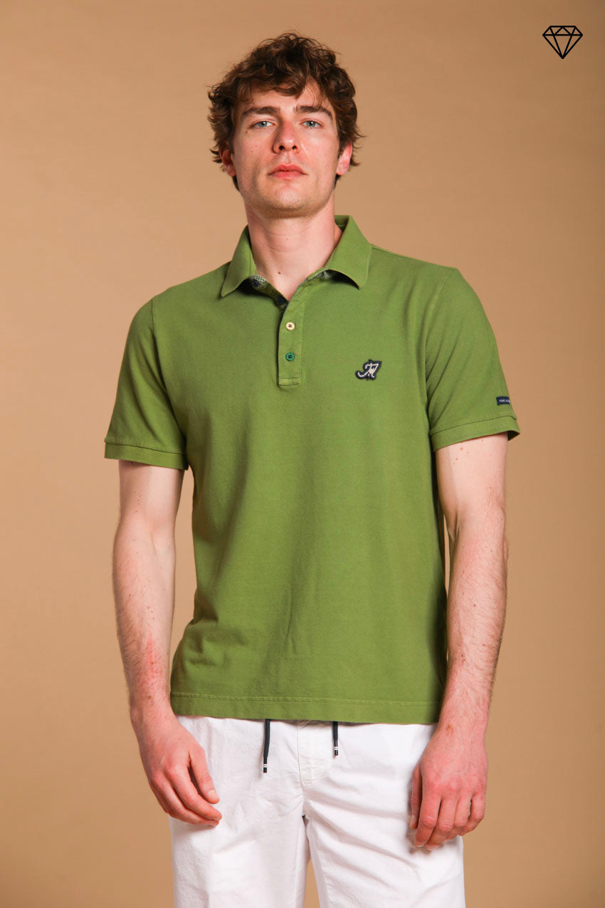 Leopardi polo homme en piqué avec détails sartoriaux ①