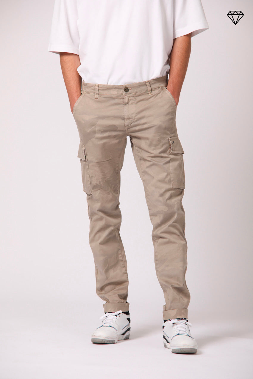 Chile pantalon cargo homme en coton avec imprimé camouflage Extra Slim Fit ①