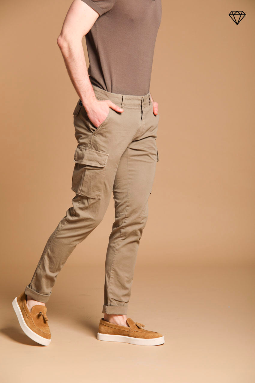 Chile pantalón cargo hombre en satén stretch extra slim fit ①