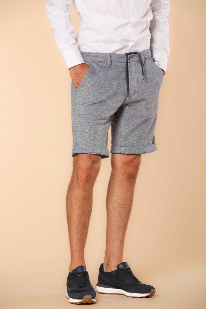 Torino Jog bermuda chino jogger hombre en piqué de algodón doble faz slim fit