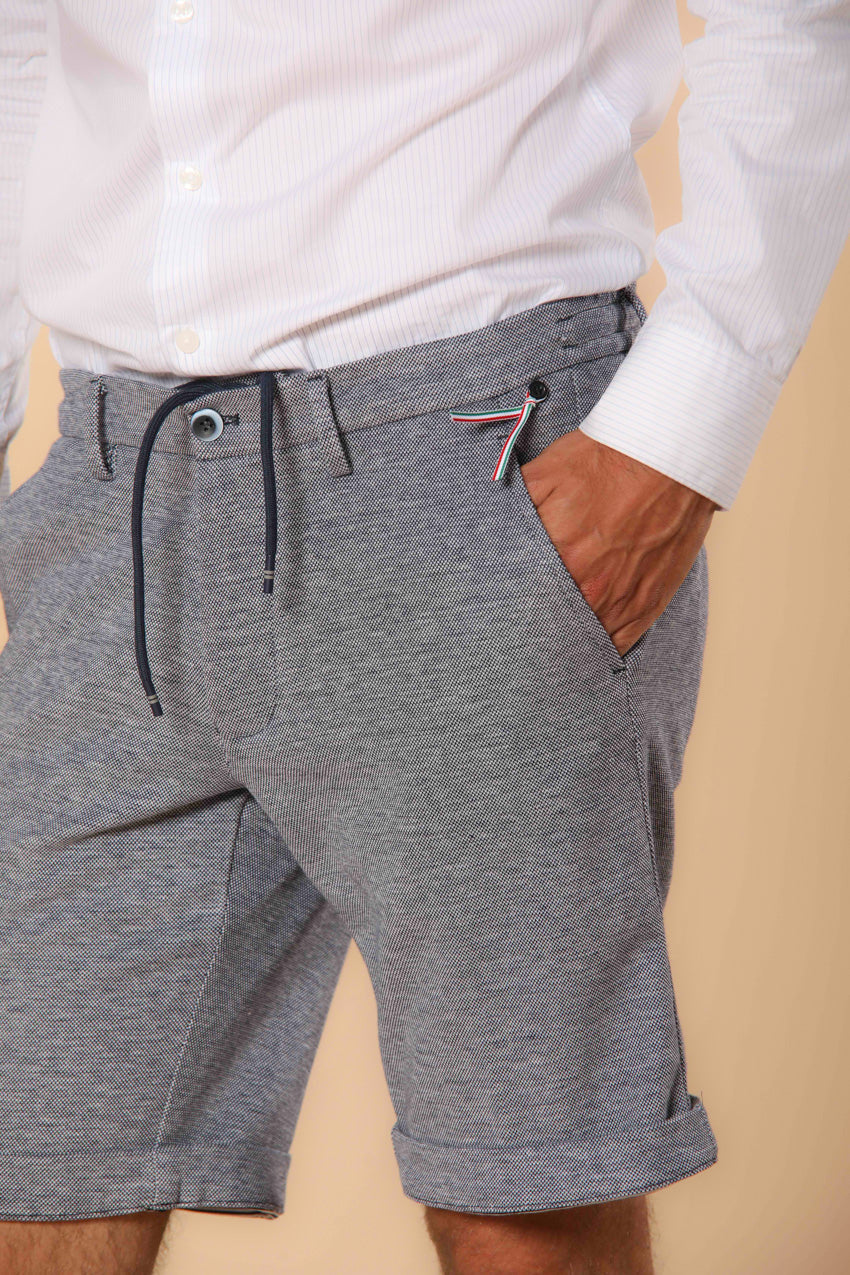 Torino Jog bermuda chino jogger hombre en piqué de algodón doble faz slim fit