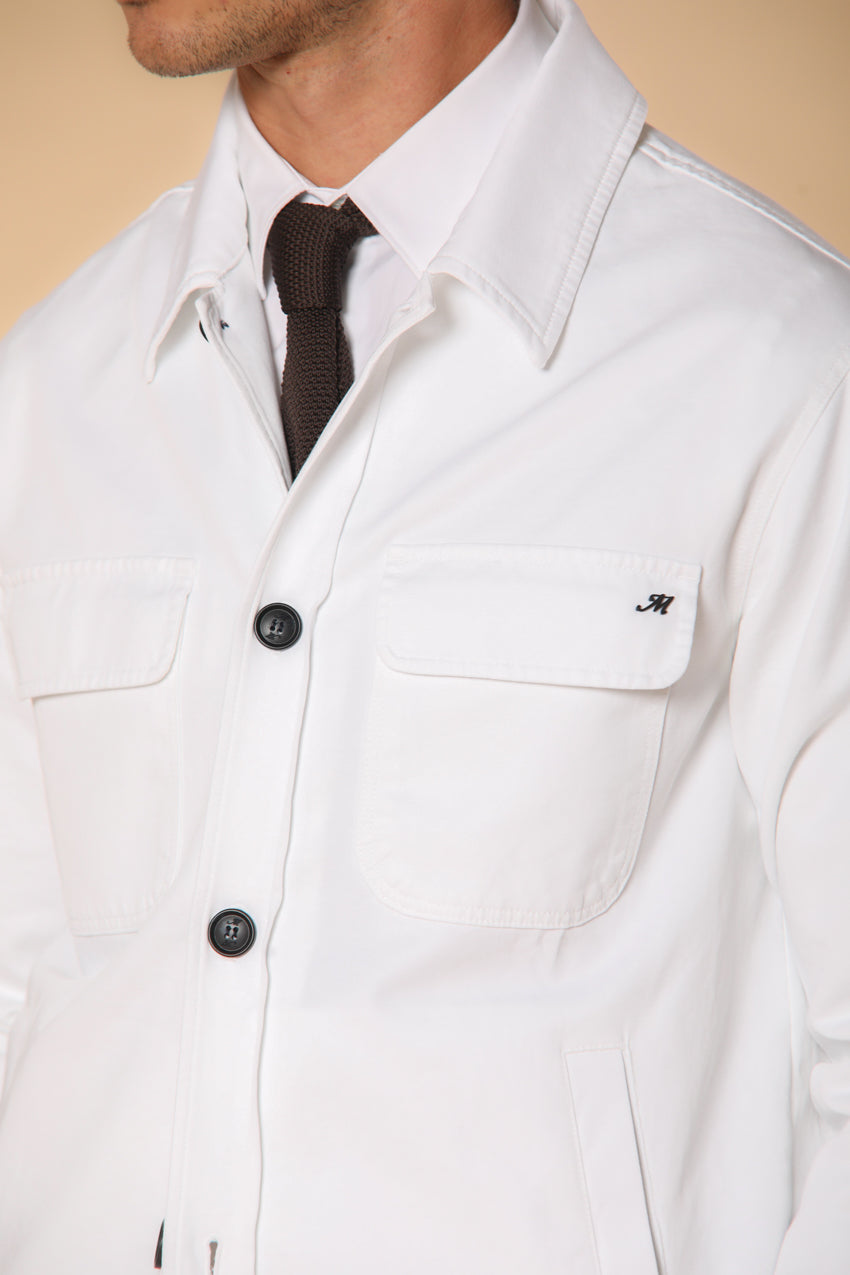 Williams overshirt para hombre en tejido de jersey stretch de algodón