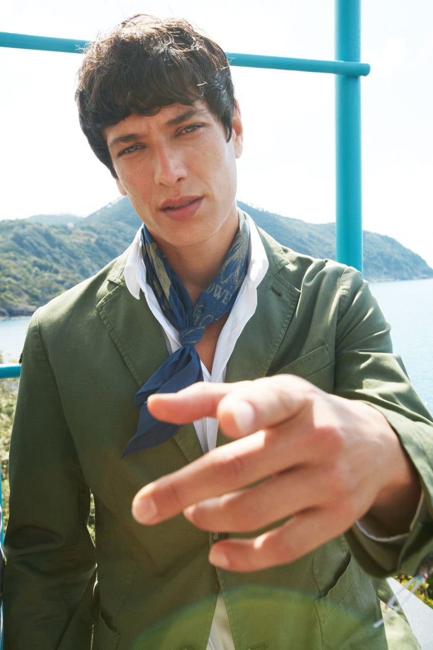 Da Vinci Summer blazer hombre en algodón y tencel