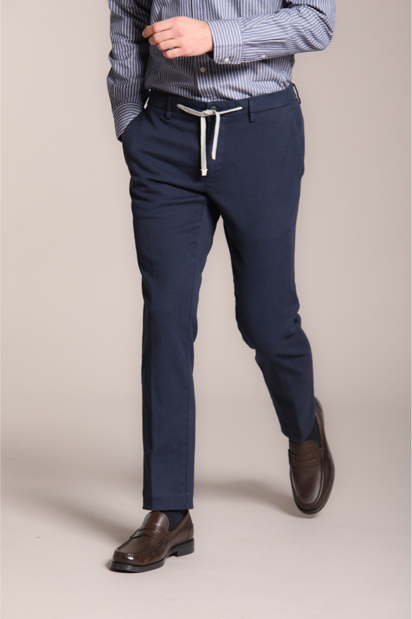 New York String Herren Chino Jogger aus Baumwolle Kaschmir Regular Fit