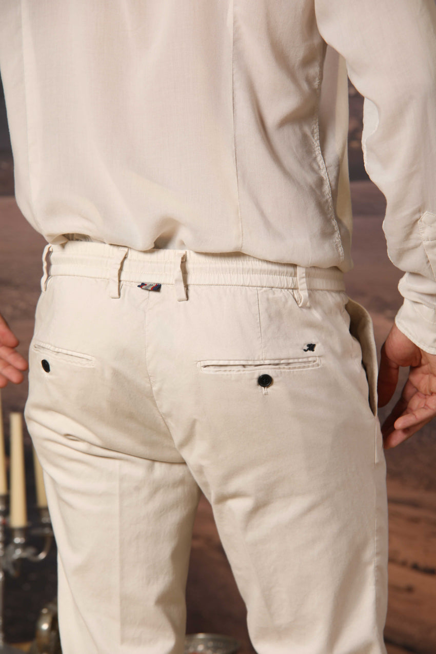 Milano Jogger pantalón chino jogger para hombre en algodón y tencel Corte extra slim fit