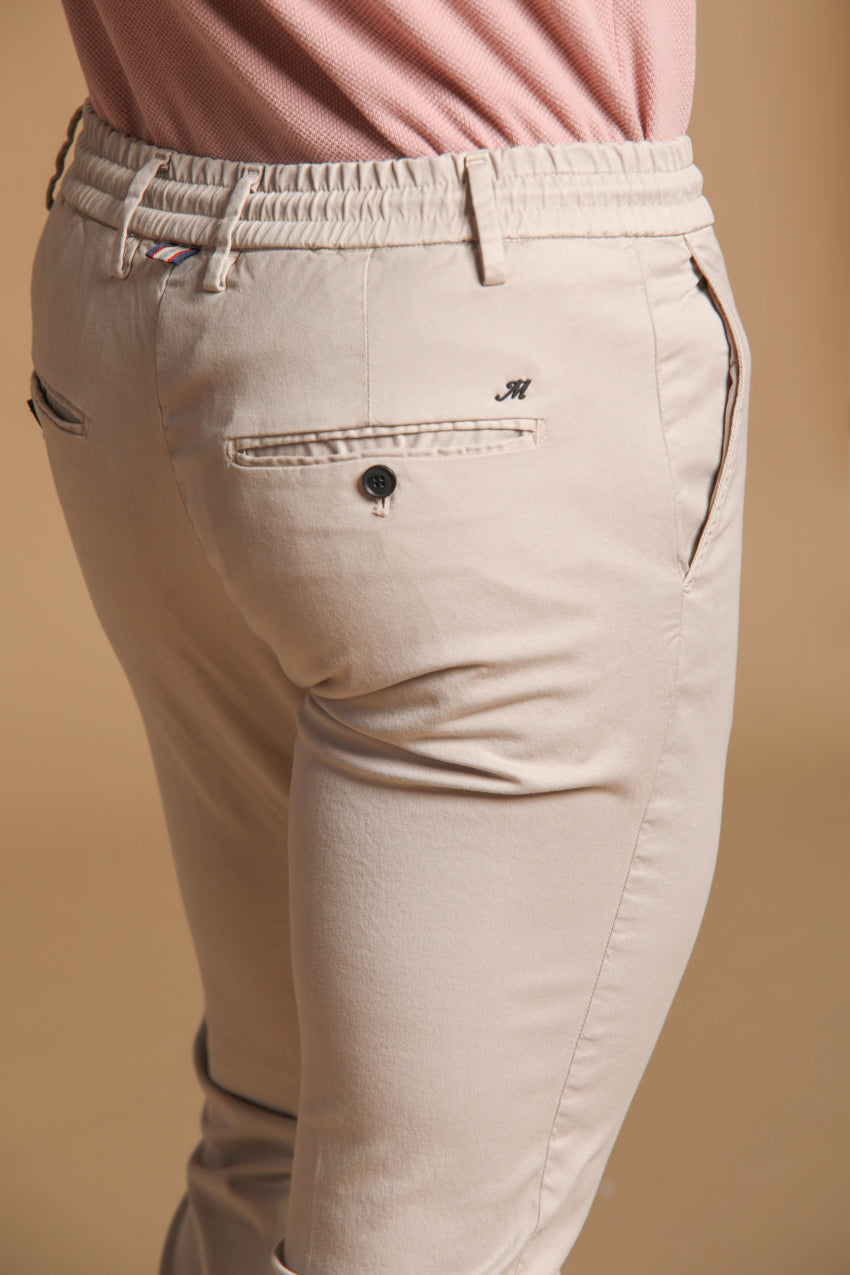 Milano Jogger pantalón chino jogger para hombre en algodón y tencel Corte extra slim fit