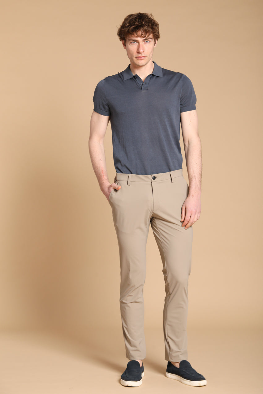Milano Dynamic pantalone chino jogger uomo in jersey super tecnico extra slim fit
