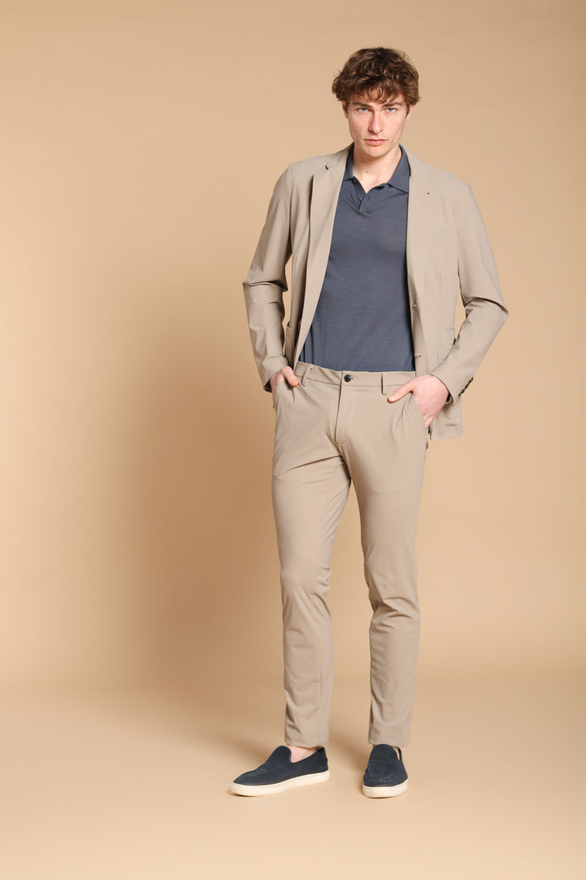 Milano Dynamic pantalone chino jogger uomo in jersey super tecnico extra slim fit