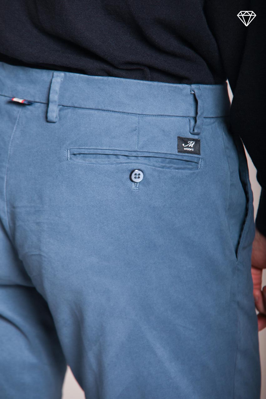 Foto 2 New York pantalone chino uomo in gabardina stretch regular fit ①