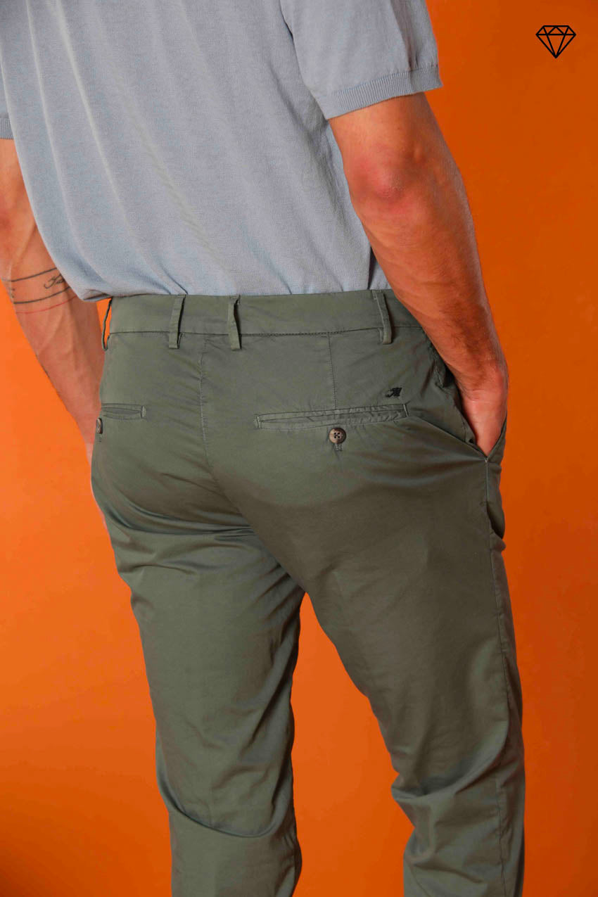 Milano men's chino pants in pima cotton extra slim fit ①