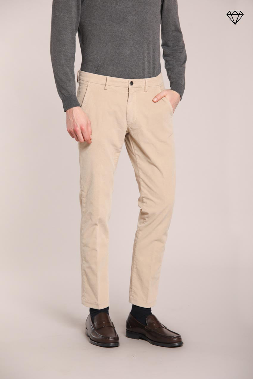 Foto 1 Torino pantalone chino uomo in velluto 1500 righe slim fit ①