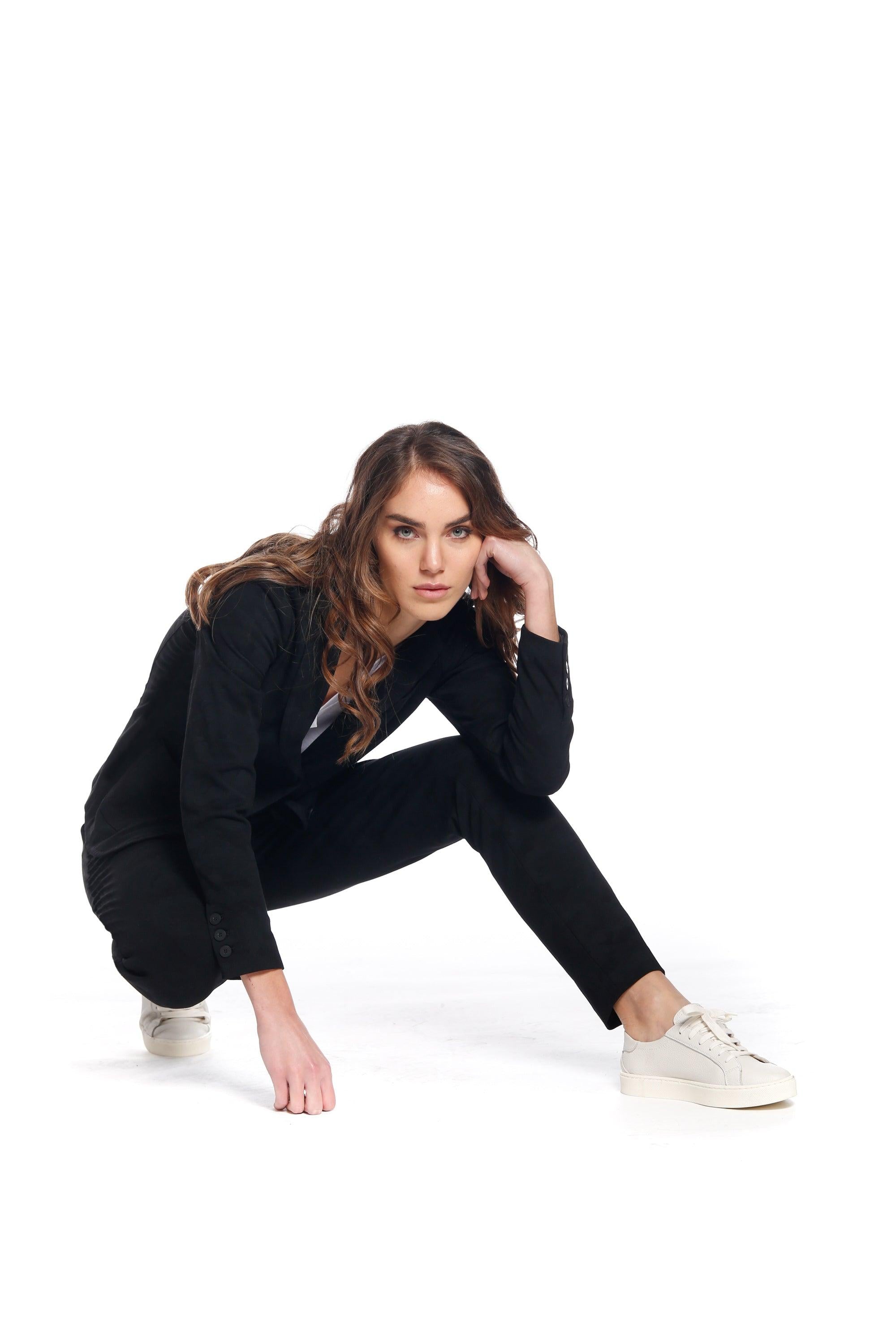 New York Slim pantalone chino donna in jersey pattern camouflage slim① - Mason's