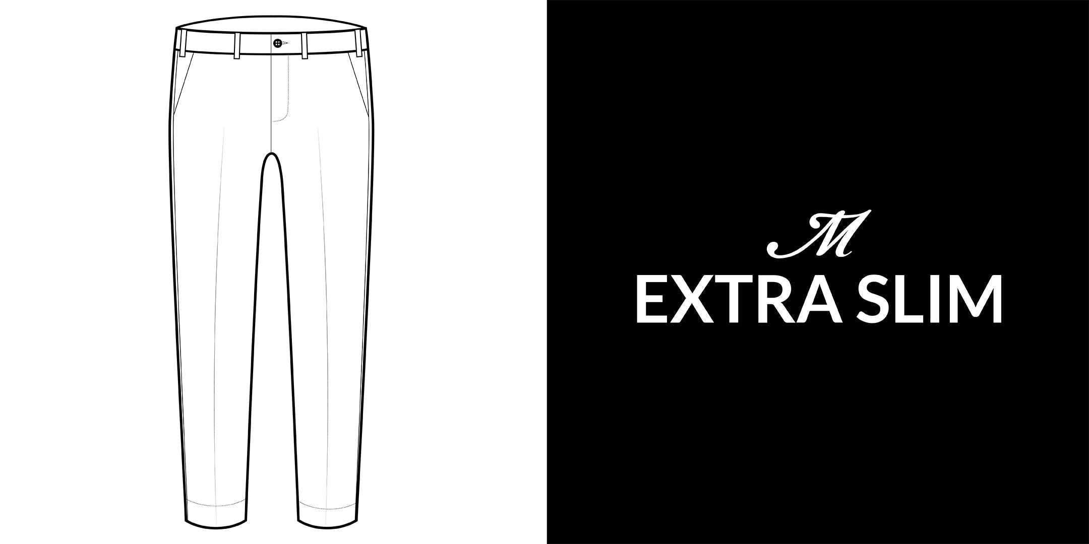 men's extra slim fit pants by mason's