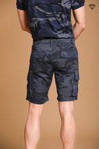 Chile Bermuda cargo homme en coton imprimé camouflage slim fit ①