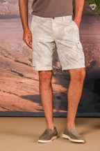 Chile Bermuda cargo homme en coton imprimé camouflage slim fit ①