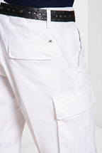 Chile Bermuda cargo homme en satin stretch slim fit ①
