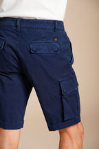 Chile bermuda cargo homme en satin stretch slim fit ①