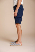 Chile bermuda cargo homme en satin stretch slim fit ①