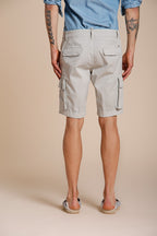 Chile bermuda cargo homme en satin stretch slim fit ①