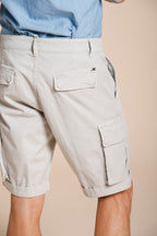 Chile bermuda cargo homme en satin stretch slim fit ①