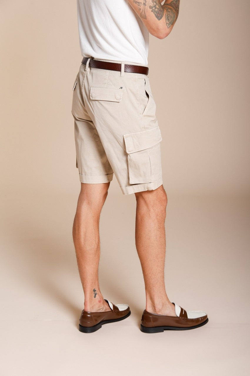 Chile bermuda cargo hombre de satén stretch slim fit ①