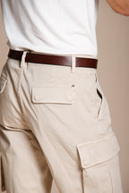 Chile bermuda cargo hombre de satén stretch slim fit ①