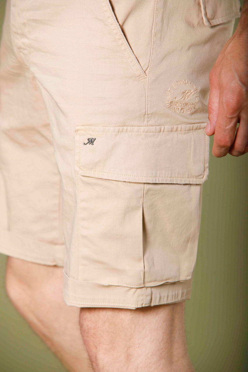 Bild 2 von Mason's dunkel khaki Stretch-Satin- Chile-Cargo-Bermudashorts für Männer