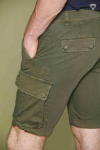 Chile bermuda cargo homme en satin stretch  slim fit ①