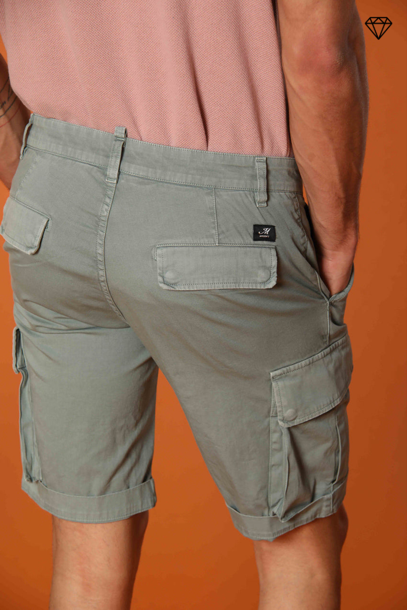 Chile bermuda cargo homme en satin stretch Slim fit ①