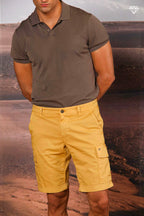 Chile bermuda cargo homme en satin stretch Slim fit ①