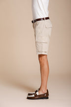 Chile bermuda cargo hombre de satén stretch slim fit ①