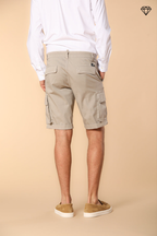Chile bermuda cargo homme en satin stretch Slim fit ①