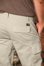 Chile bermuda cargo homme en satin stretch Slim fit ①