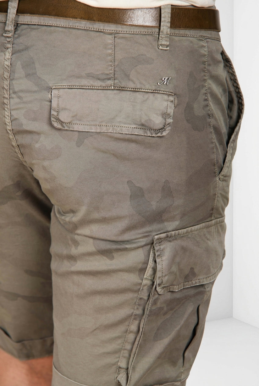 Chile bermuda cargo hombre en twill estampado camuflaje slim fit ①