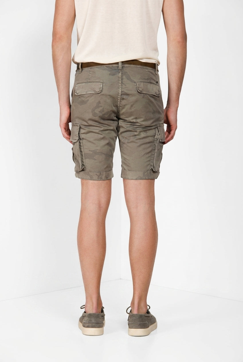 Chile bermuda cargo hombre en twill estampado camuflaje slim fit ①