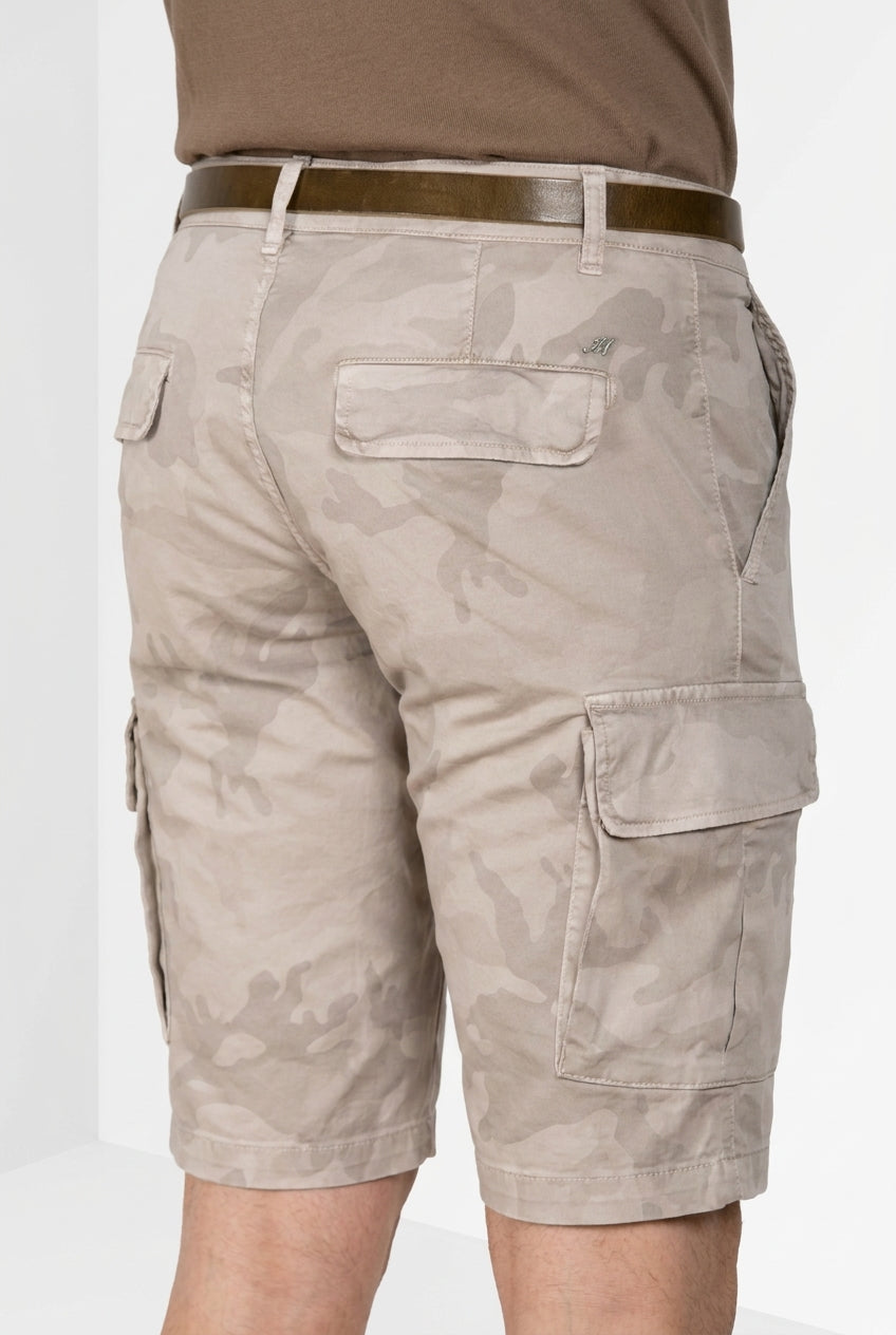 Chile bermuda cargo hombre en sarga estampado camuflaje slim fit ①