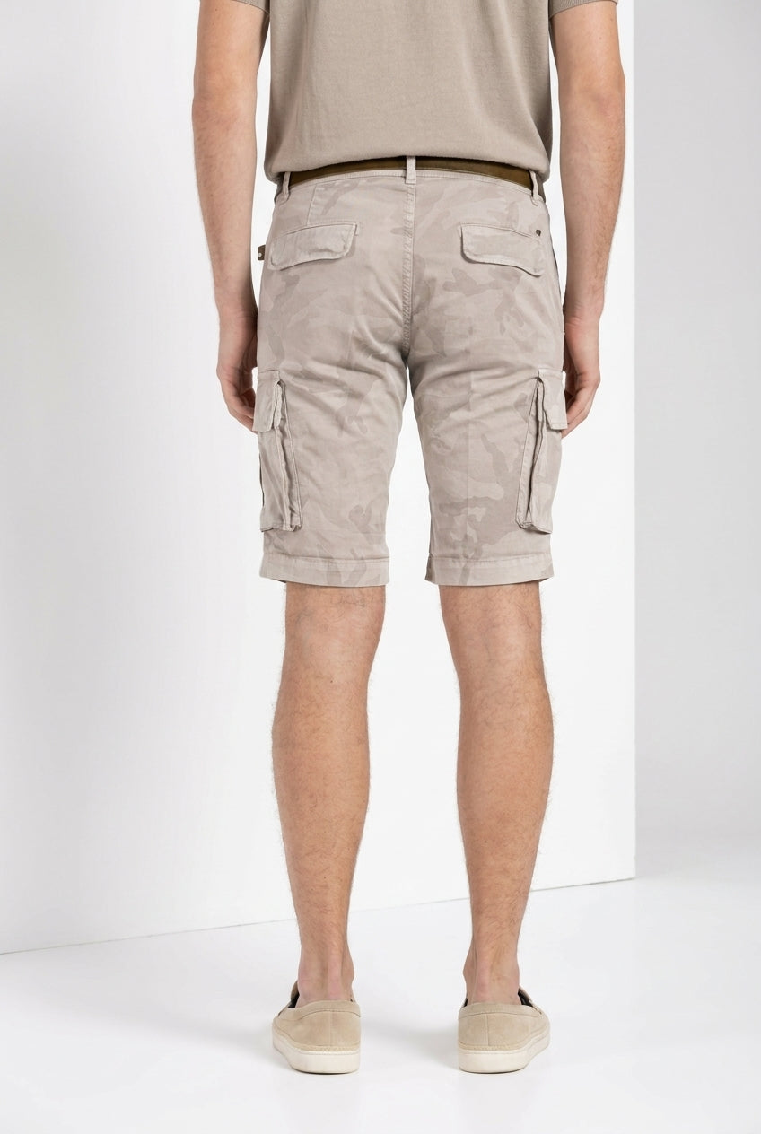 Chile bermuda cargo hombre en sarga estampado camuflaje slim fit ①