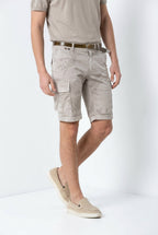 Chile bermuda cargo hombre en sarga estampado camuflaje slim fit ①