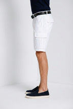 Chile Bermuda cargo hombre en satén stretch slim fit ①