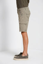 Chile bermuda cargo uomo in raso stretch slim fit ①