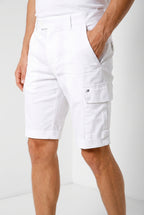 Chile Bermuda cargo hombre en satén stretch slim fit ①