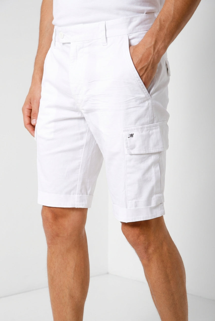 Chile Bermuda cargo hombre en satén stretch slim fit ①
