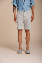 Chile bermuda cargo hombre en raso stretch slim fit ①