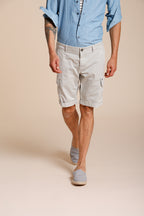 Chile bermuda cargo hombre en raso stretch slim fit ①