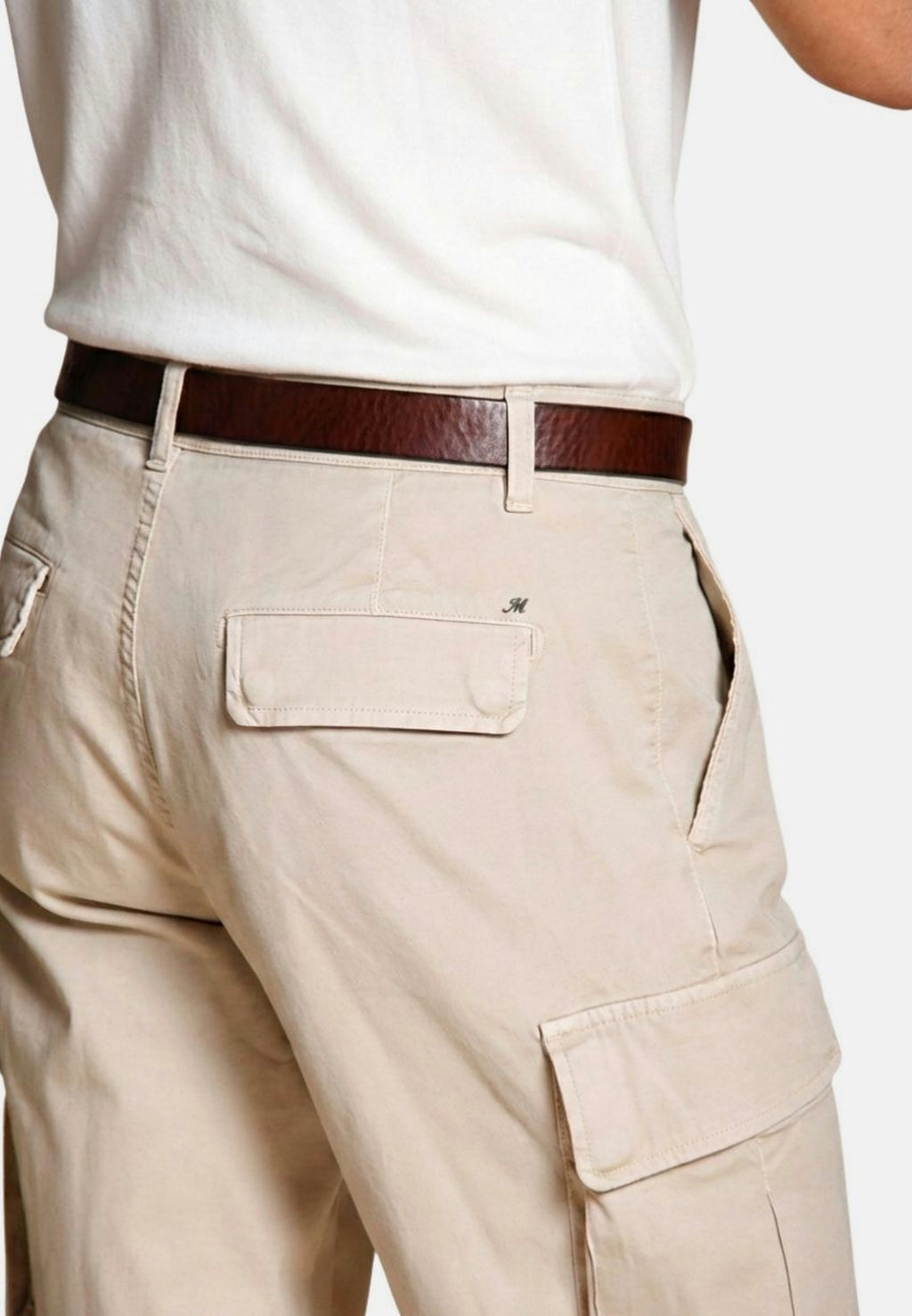Chile bermuda cargo uomo in raso stretch slim fit ①