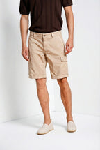 Chile bermuda cargo homme en satin stretch slim fit ①