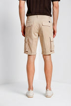 Chile men's cargo bermuda in stretch satin slim fit ①