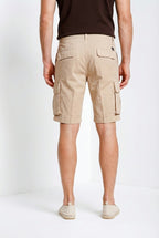 Chile bermuda cargo homme en satin stretch slim fit ①
